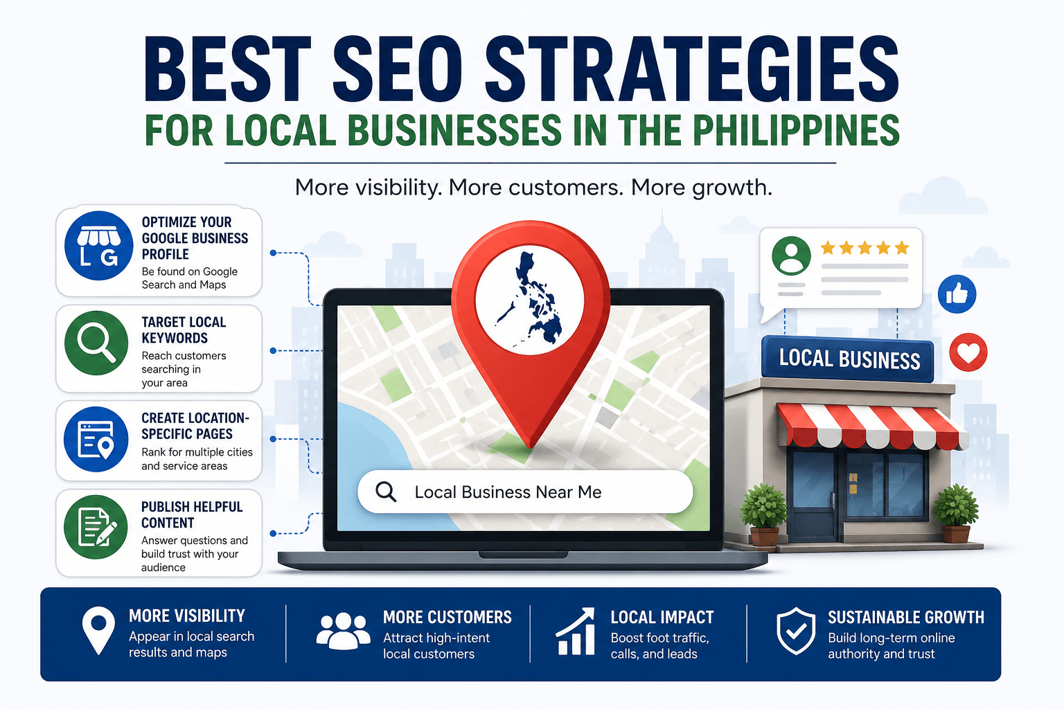 Best SEO strategies for local businesses in the Philippines infographic